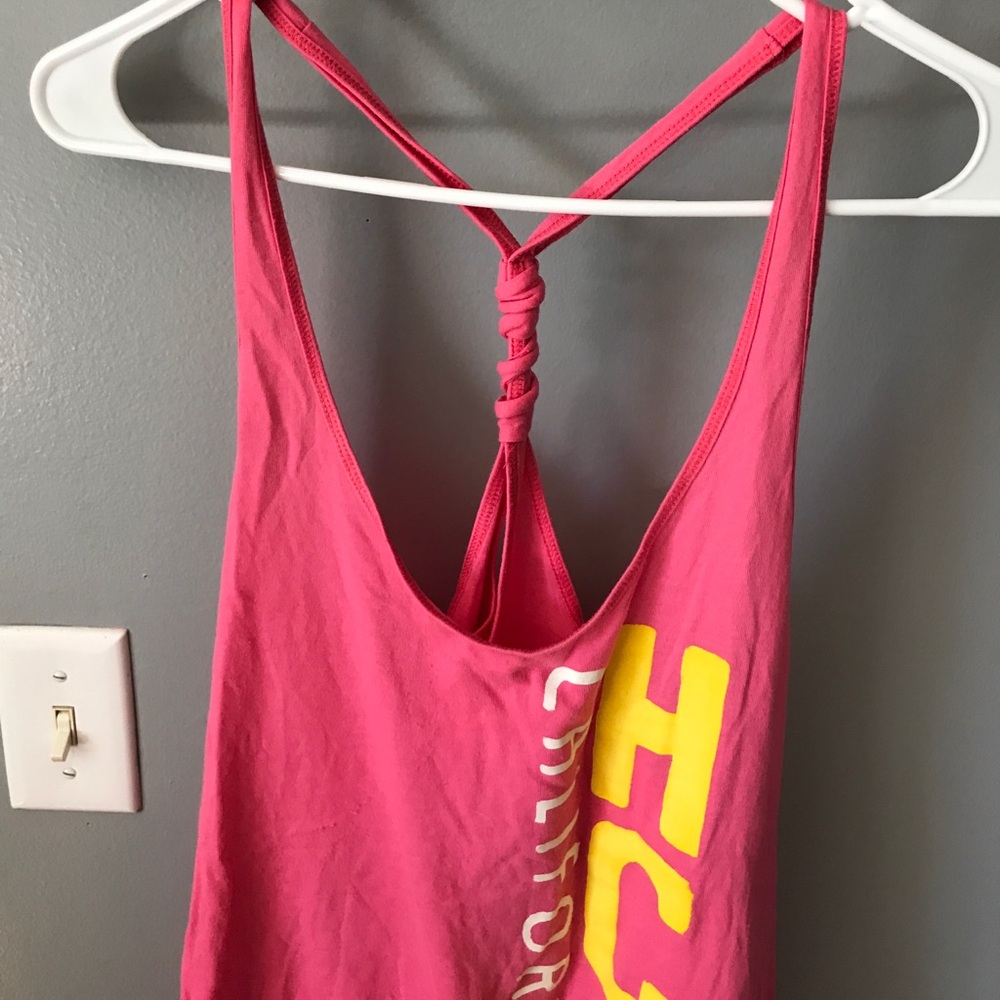 Hollister pink knot back tank - Picture 3 of 6